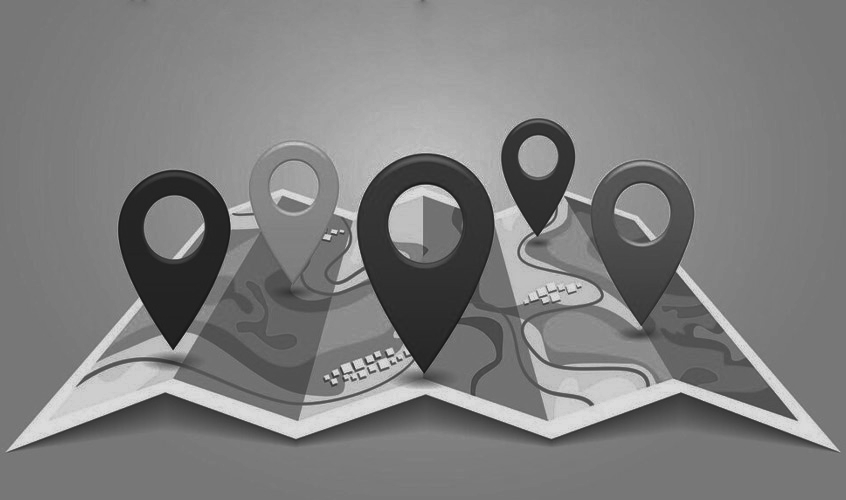 Locksmith service areas map illustration